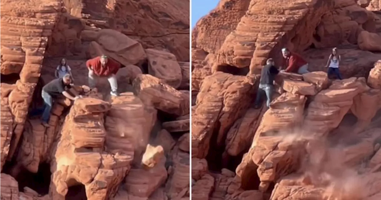 Men Caught Destroying Ancient Rock Formations in Lake Mead National Recreation Area