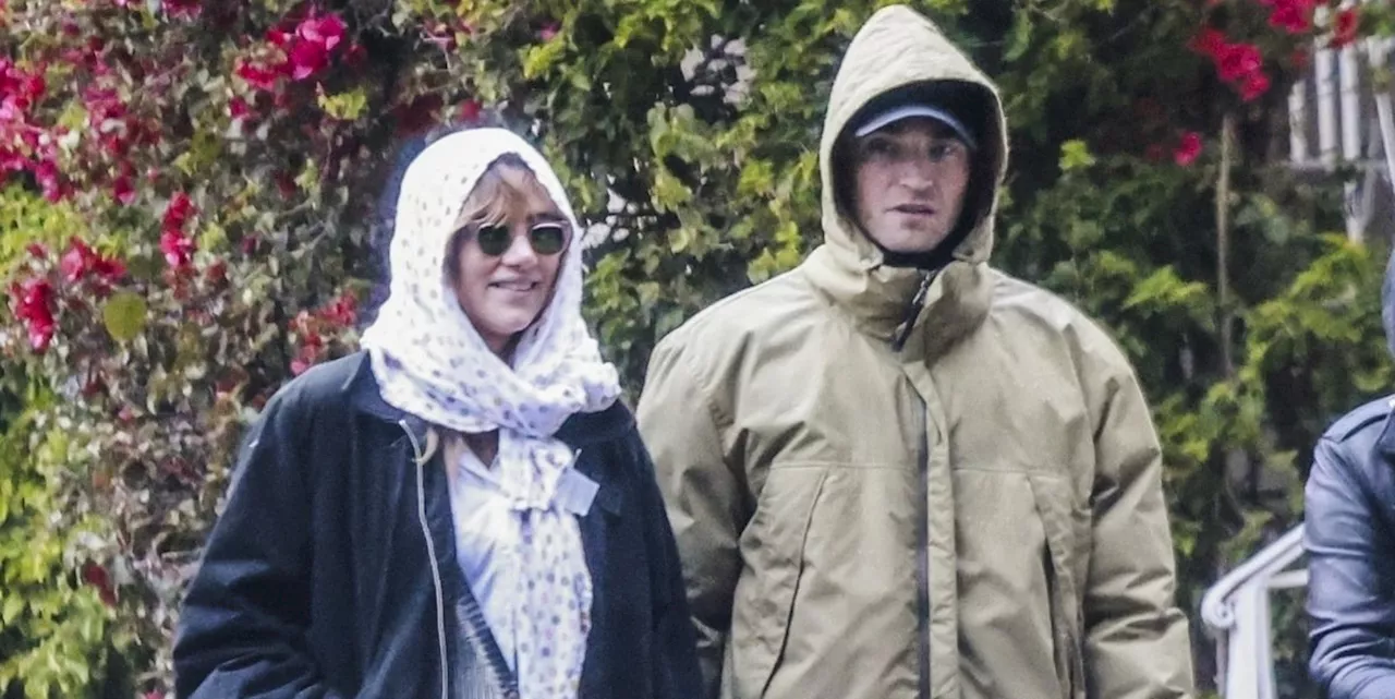 Suki Waterhouse and Robert Pattinson Are All Bundled Up on a Walk With Their Newborn