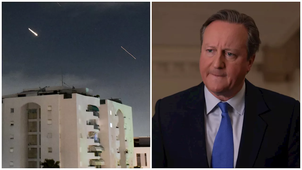 Lord Cameron urges Israel to think with 'head as well as heart' over Iran attack response