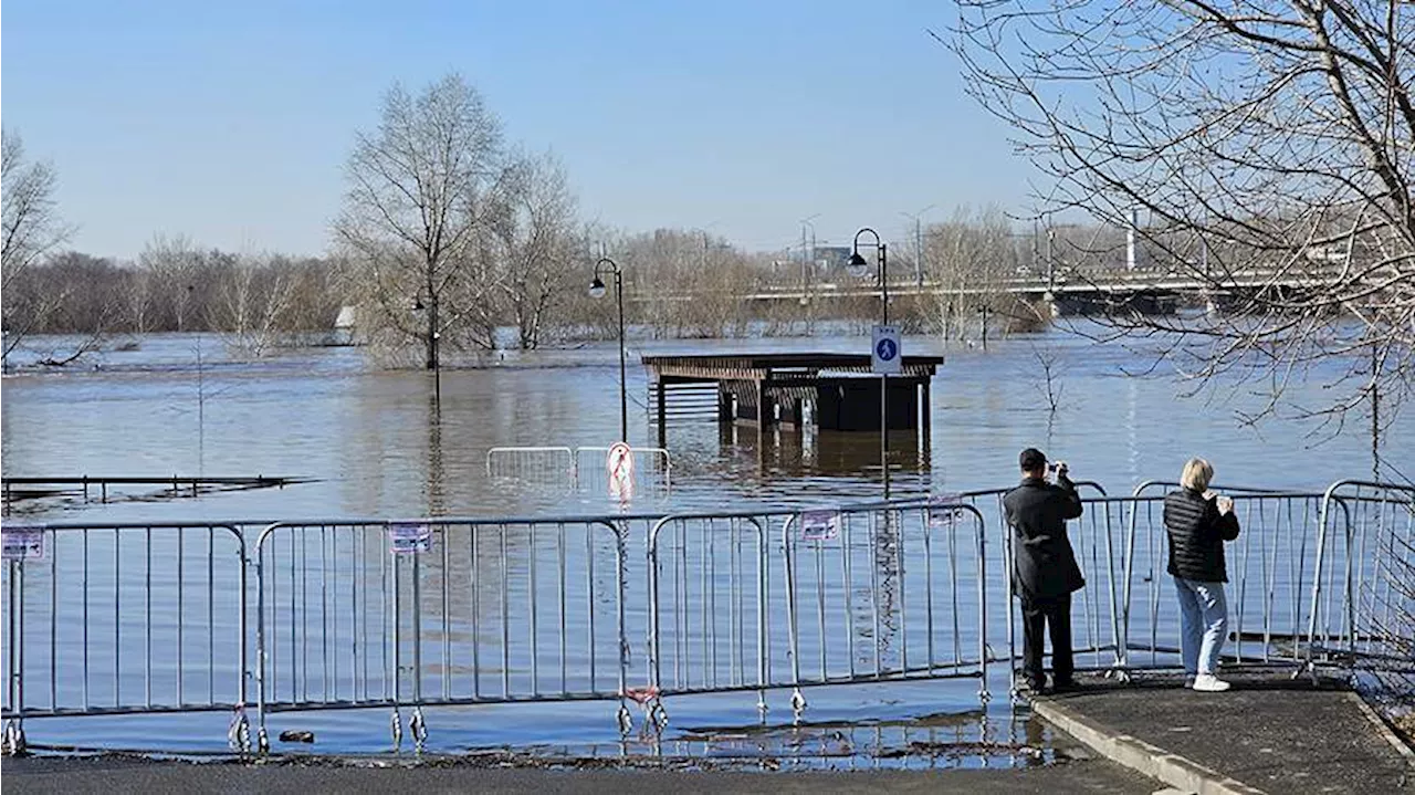 Уровень реки Урал в Илеке под Оренбургом поднялся до 908 см