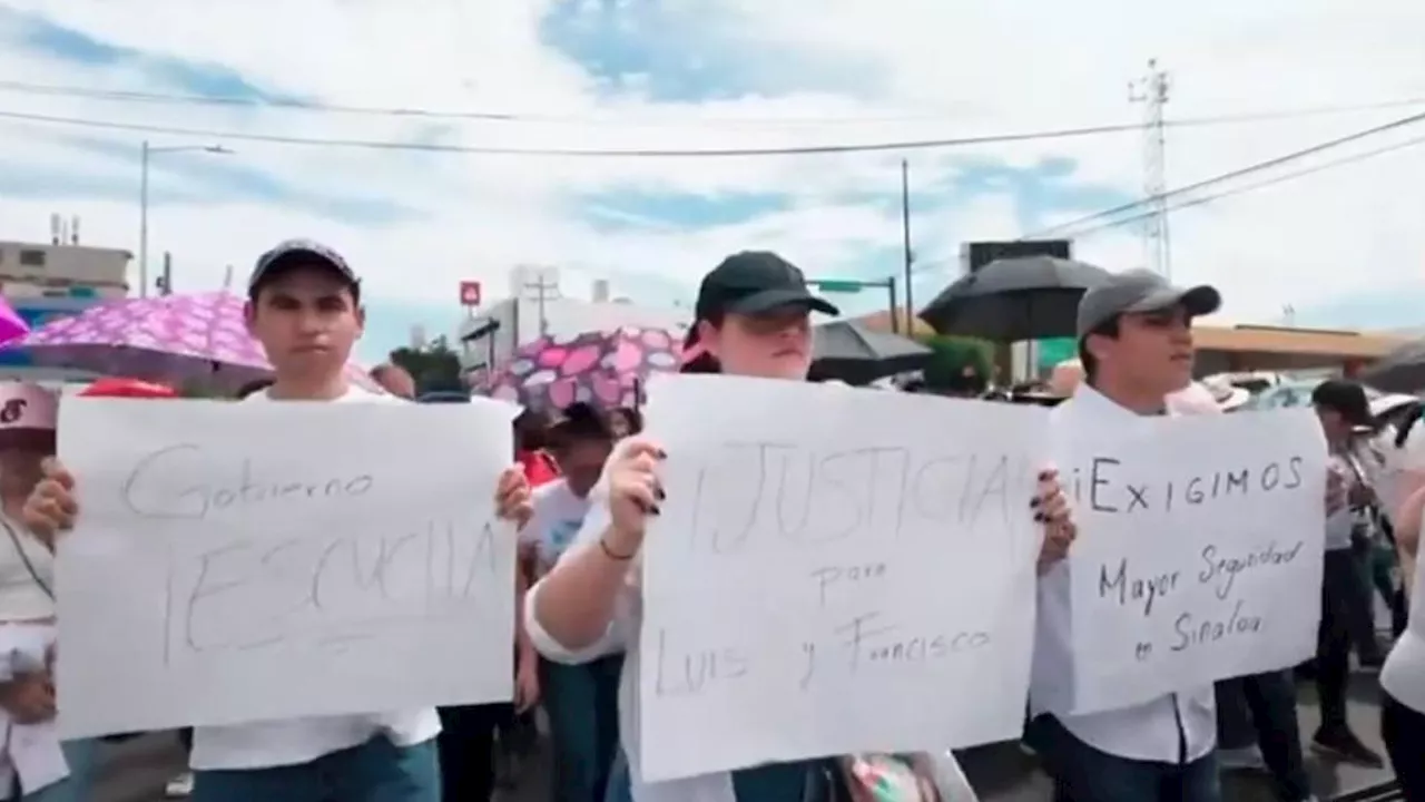 Marchan por candidato desaparecido en Culiacán, Sinaloa