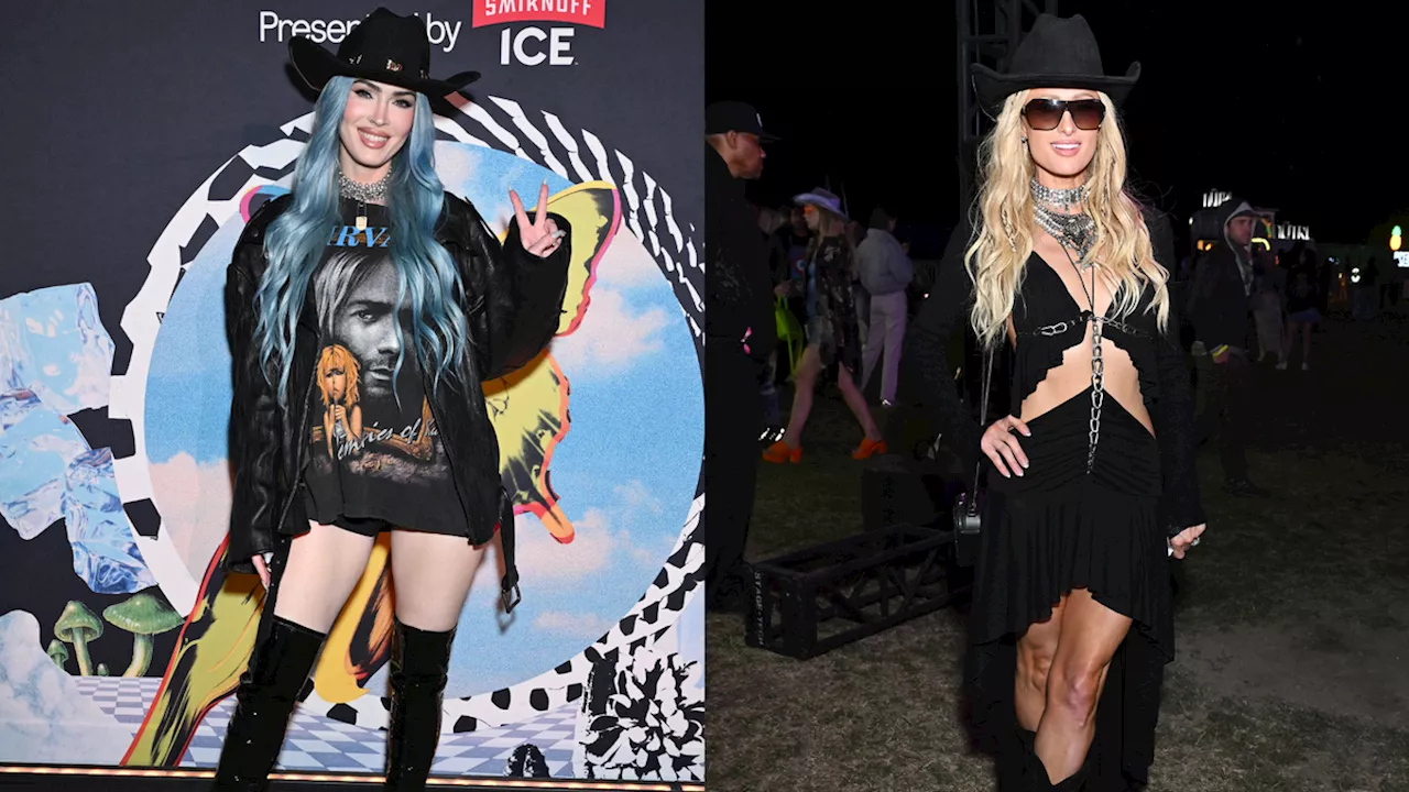 Paris Hilton, Megan Fox, Other Celebs Break Out Their Best Cowboy Hats at Coachella Weekend 1