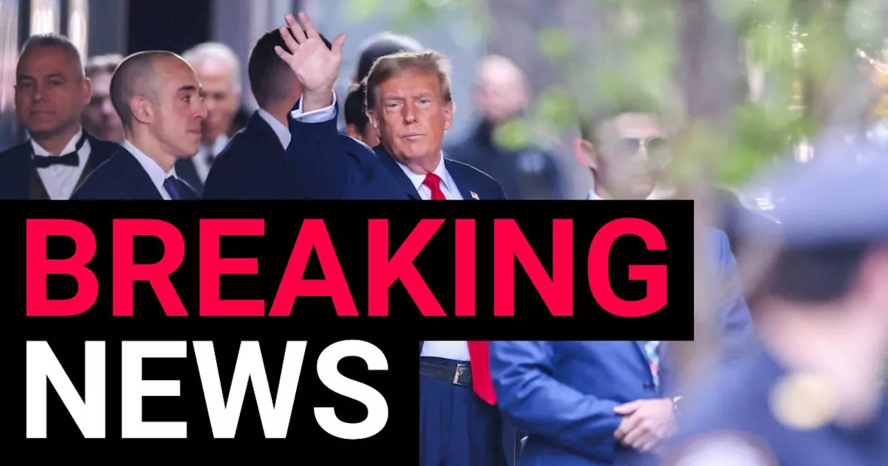 Donald Trump arrives at New York courthouse for hush money trial