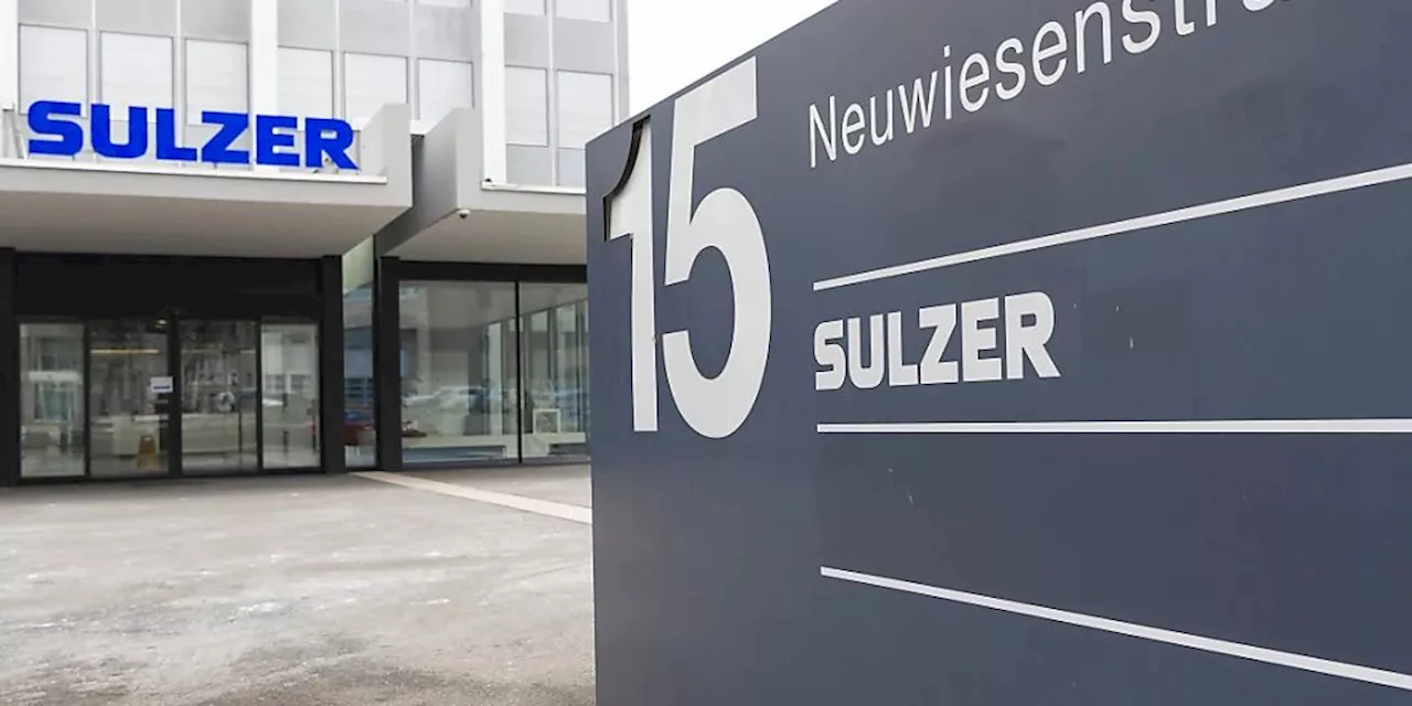 Sulzer erhält etwas weniger Bestellungen im ersten Quartal