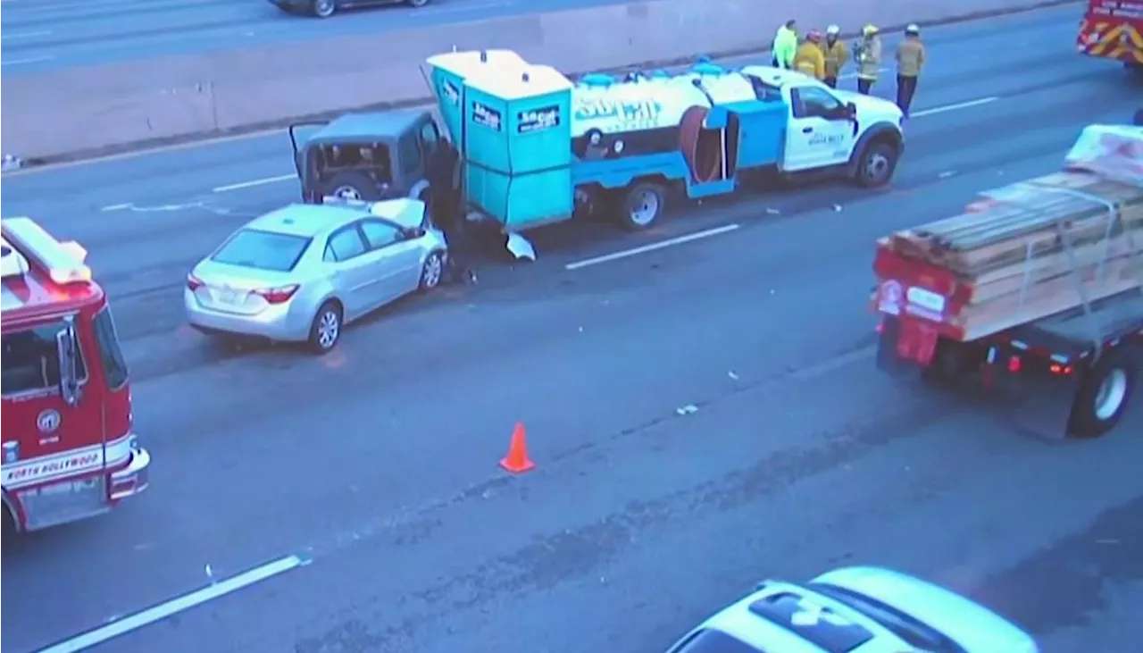 LAFD recruit killed while helping crash victims on 101 Freeway in Studio City