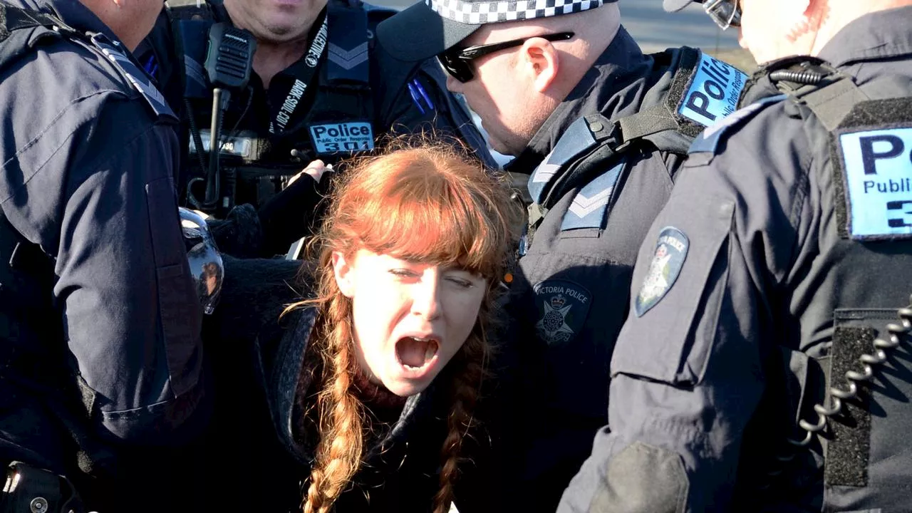 Pro-Palestine protesters block street