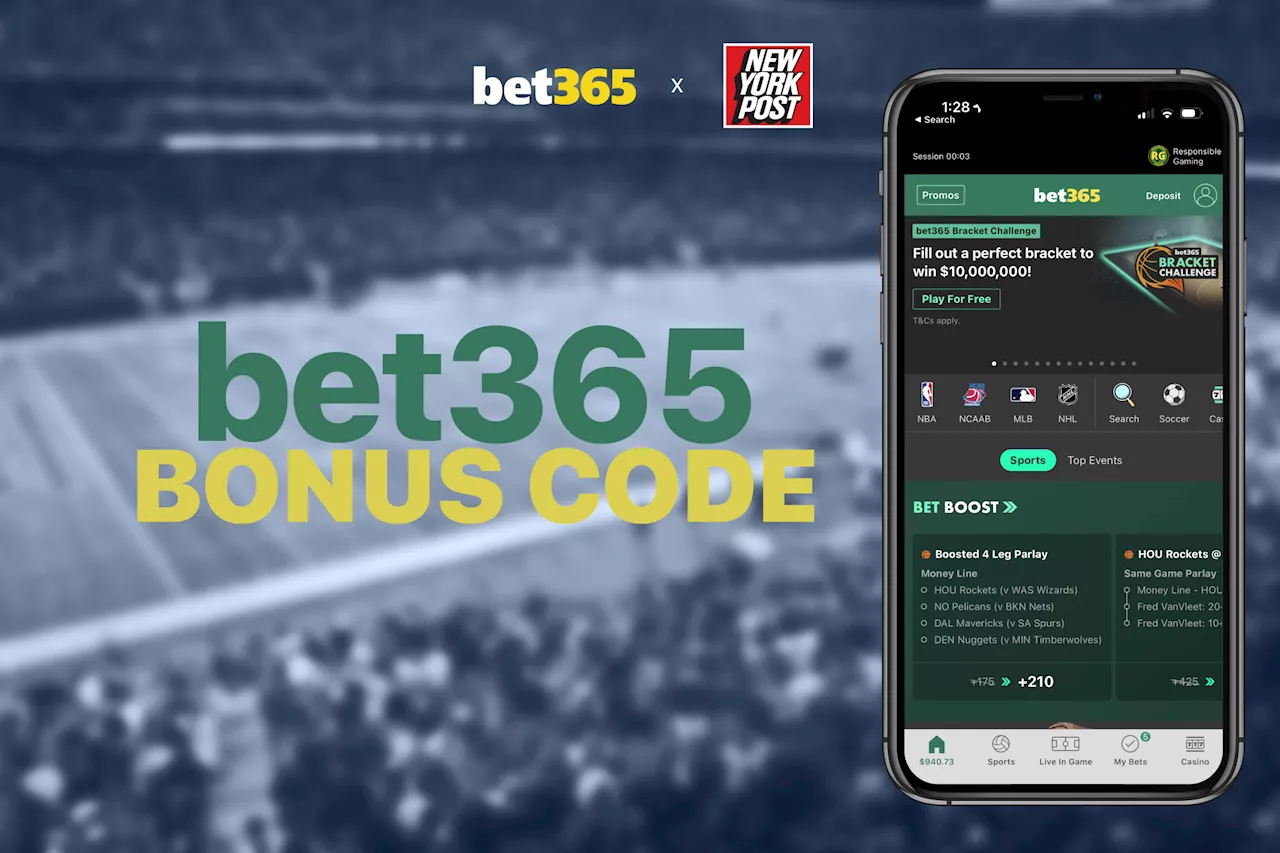 bet365 bonus code NYPNEWS unlocks $1K bet insurance or $150 bet&get in 10 states