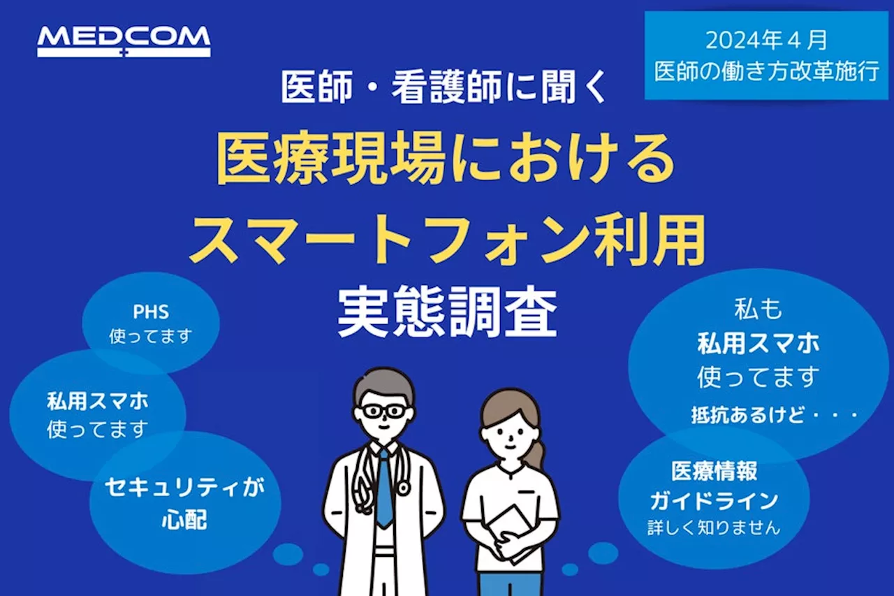 【医師・看護師の医療現場におけるスマートフォン利用実態調査】私用スマホの業務利用が約6割、ただし3分の2以上が「抵抗」あり、理由は「情報漏洩リスク」が最多、業務用 PHS への不満ゆえの実態か