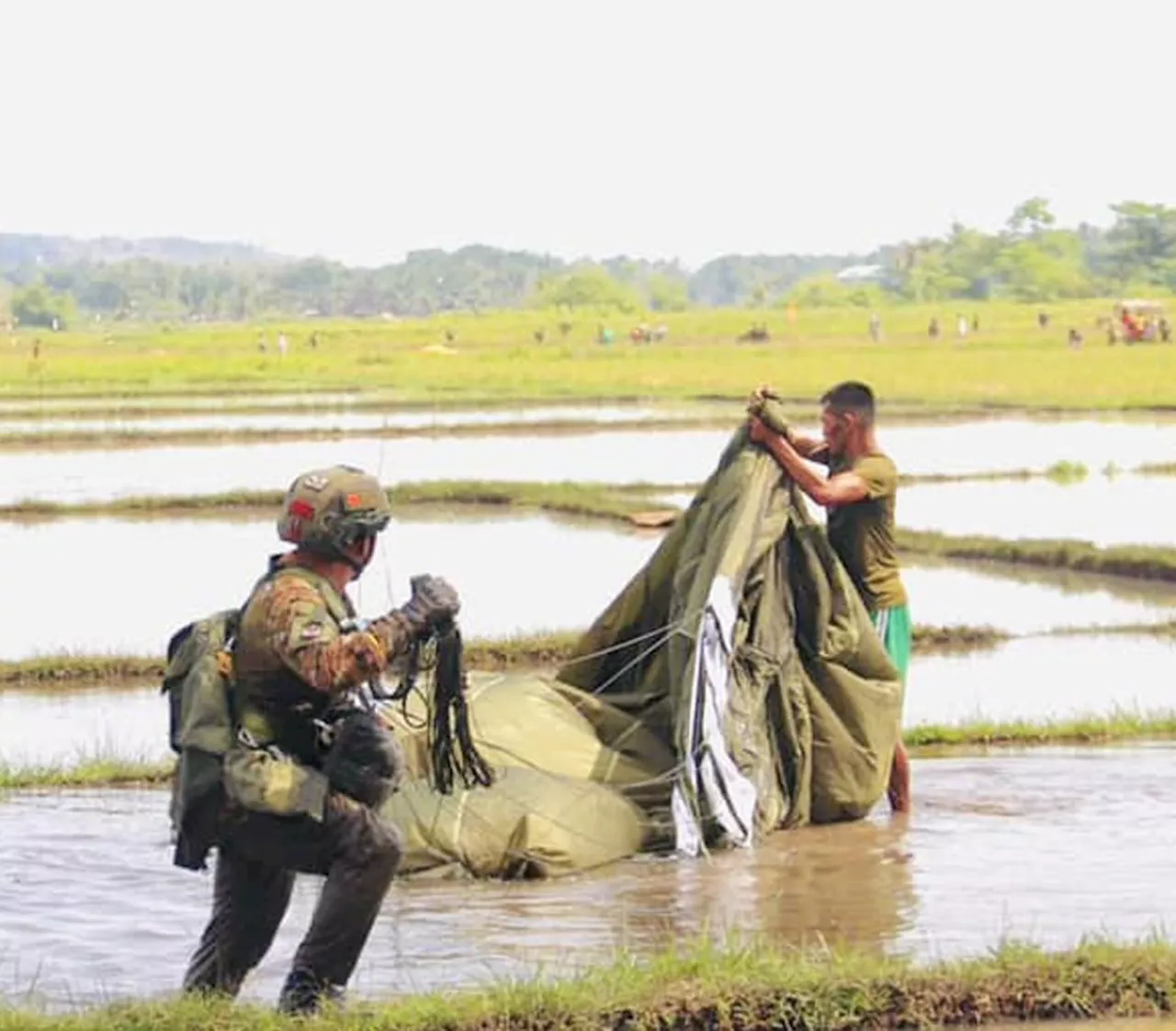 Trajan troops join in the Airborne sustainment training