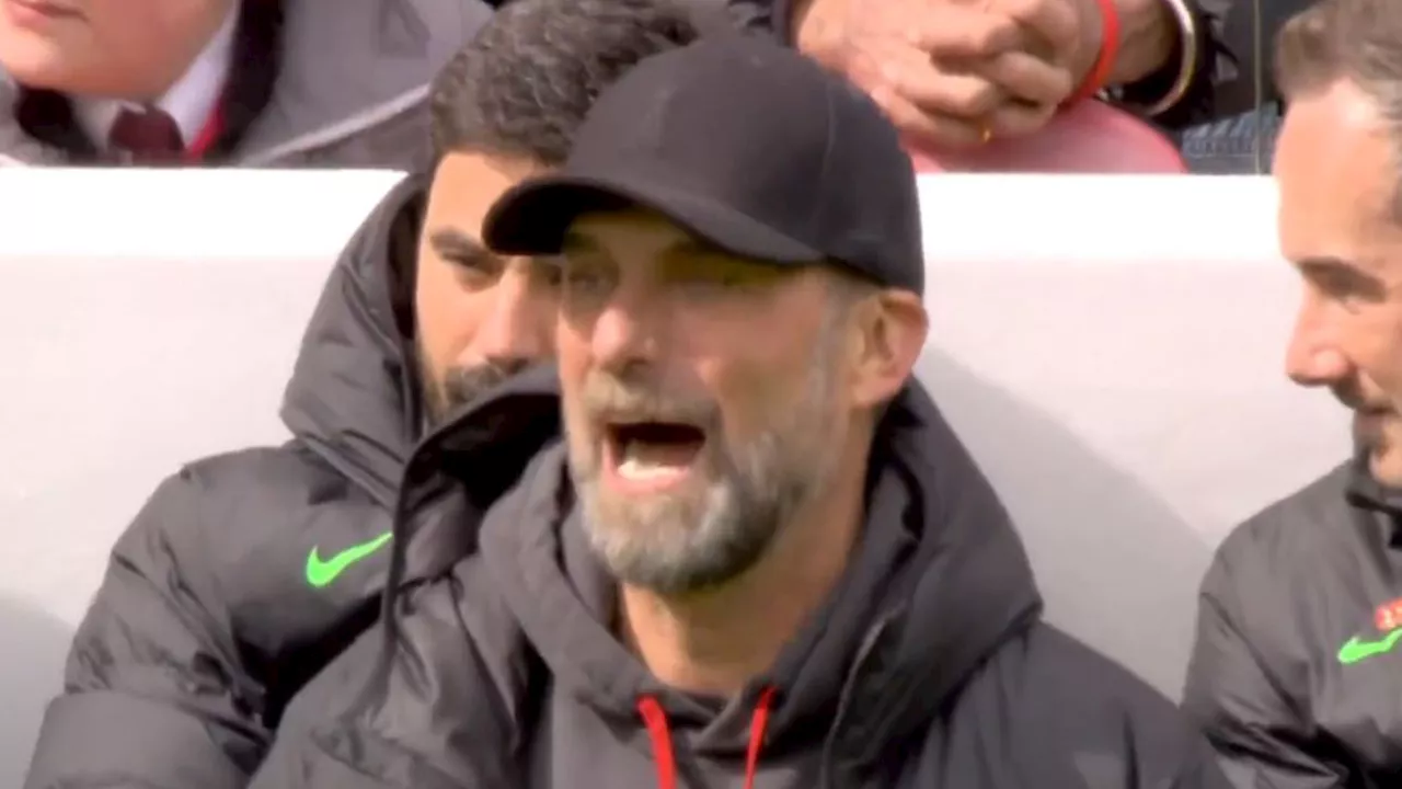 Gobsmacked Jurgen Klopp appears to mouth three-letter response as Eze scores Crystal Palace winner at...