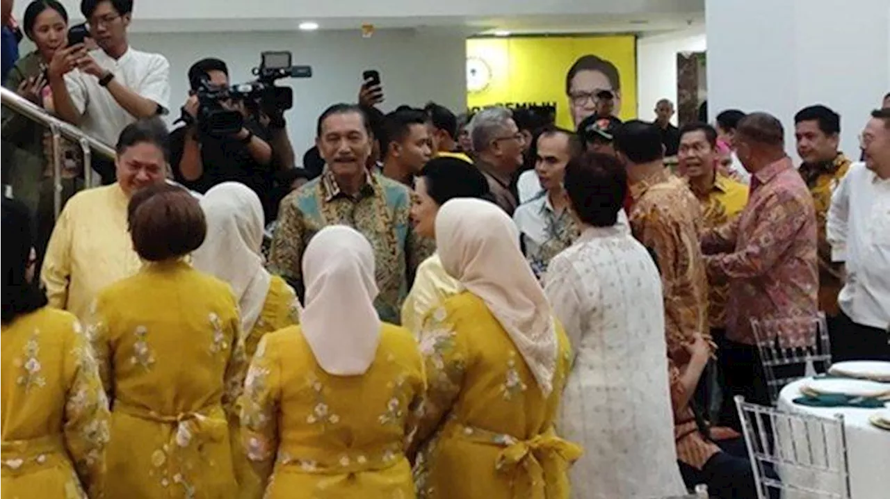 Luhut, Kaesang, Hingga Muzani Hadiri Acara Halal Bihalal Golkar, Batik Corak Kuning Jadi Sorotan