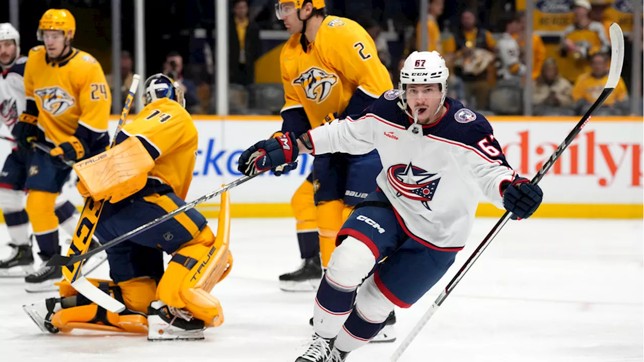 Roman Josi's 2 goals and 2 assists lead Predators over Blue Jackets 6-4