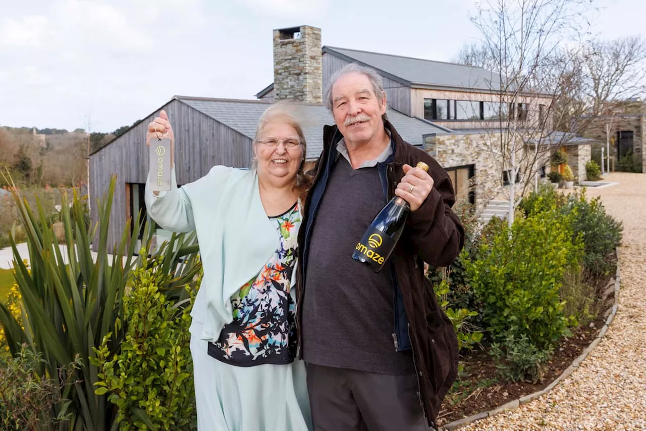 Watch: Dinner lady wins £3million coastal home in Omaze prize draw lottery