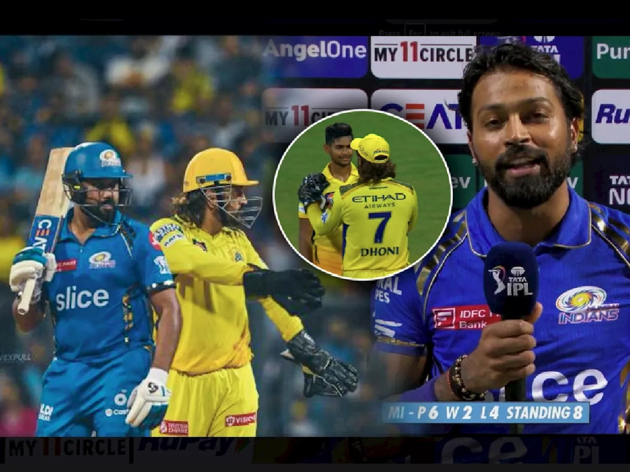 'स्टम्पमागाची व्यक्ती त्यांना..'; CSK ने केलेल्या लाजीरवाण्या पराभवानंतर पंड्याचं धोनीबद्दल विधान