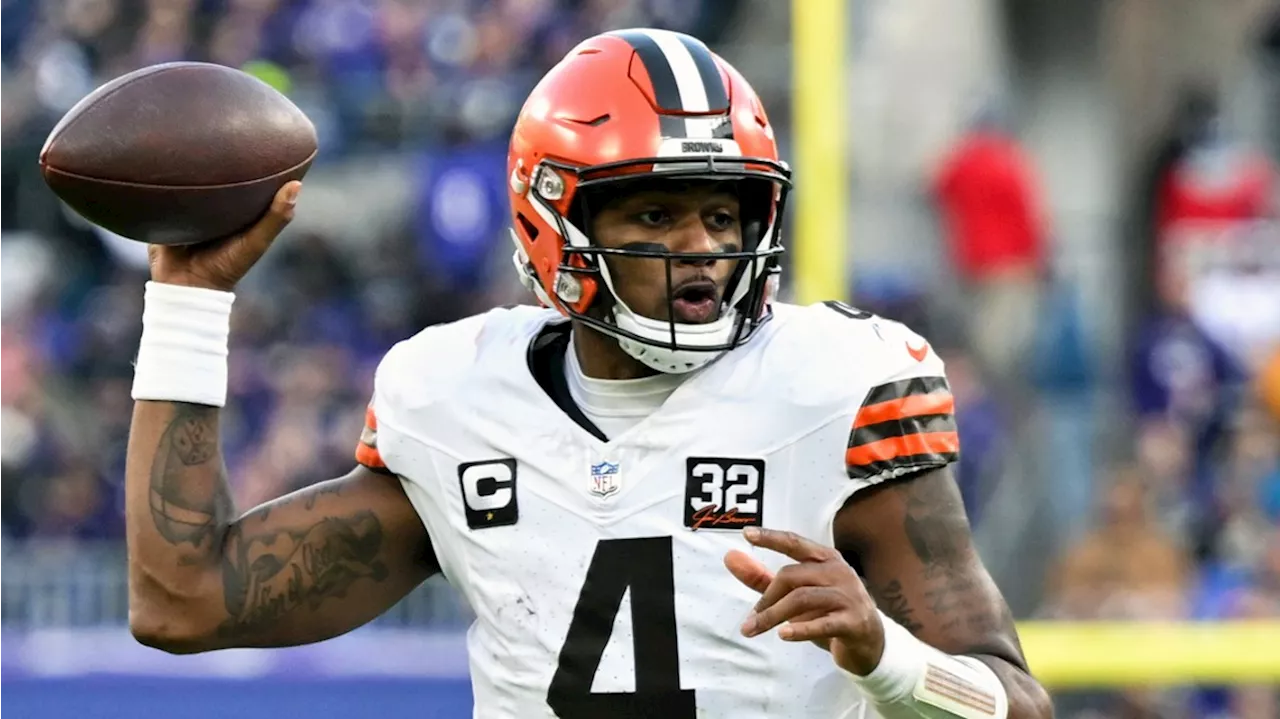 Browns QB Deshaun Watson throwing full speed after shoulder surgery, timetable for return unknown