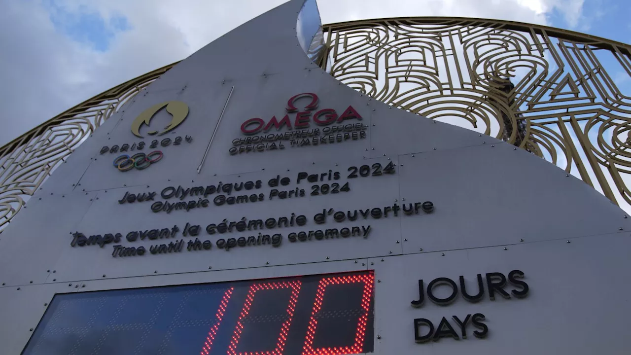 Countdown clock for Paris Olympics hits 100-day mark on same day Olympic Torch is lit