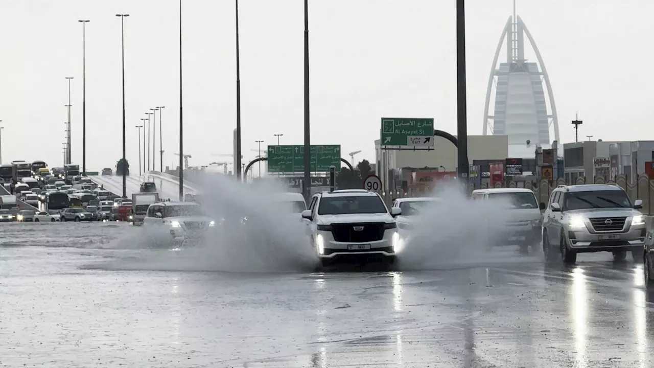 Heavy Rains Cause Flooding in UAE and Oman