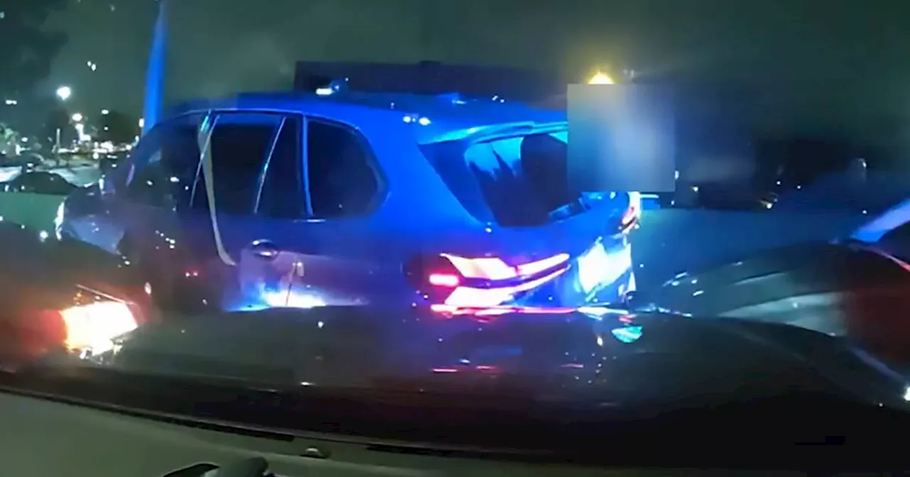 Fleeing driver smashes BMW into Toronto cop cars in wild dashcam video