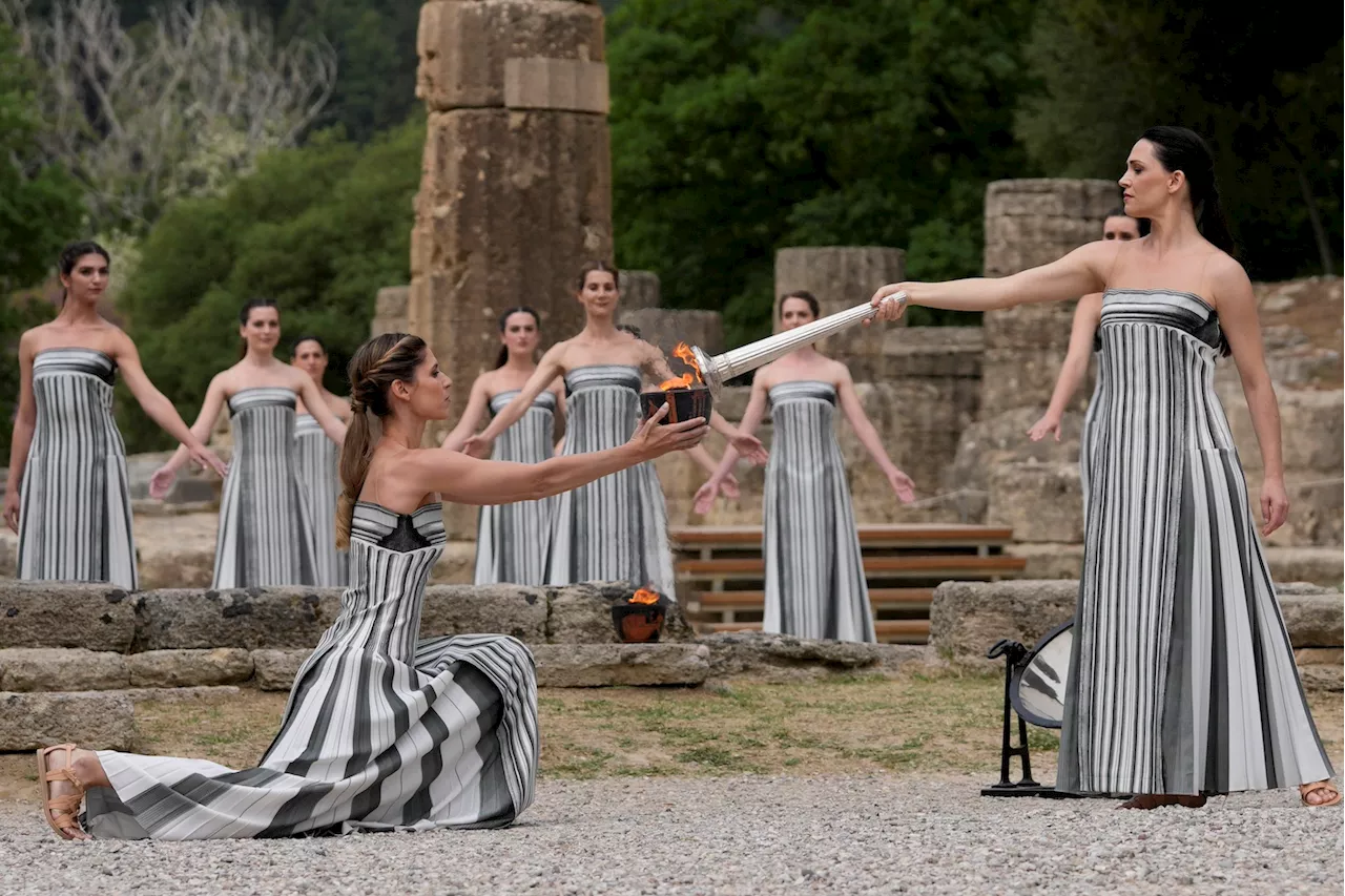 Torch and sandals: What to know about the flame-lighting ceremony in Greece for the Paris Olympics