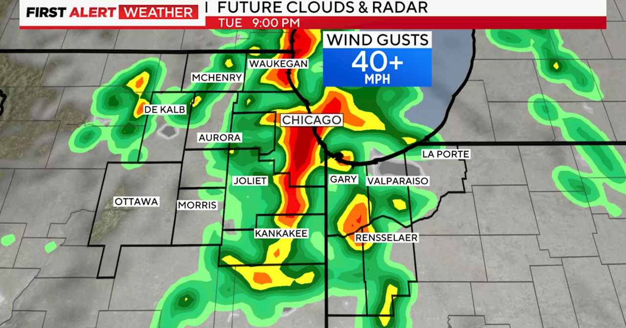 Chicago area to see damaging winds, large hail, tornados Tuesday