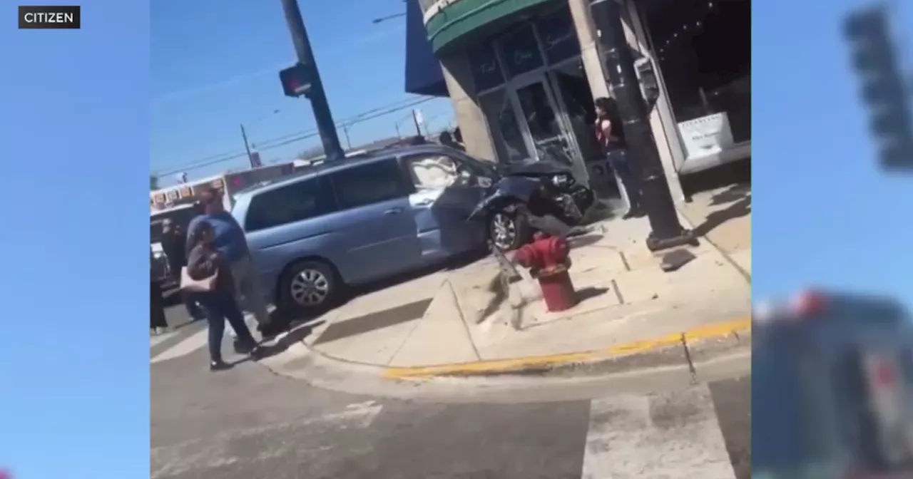 Video shows minivan hitting two people on Chicago's Southwest Side