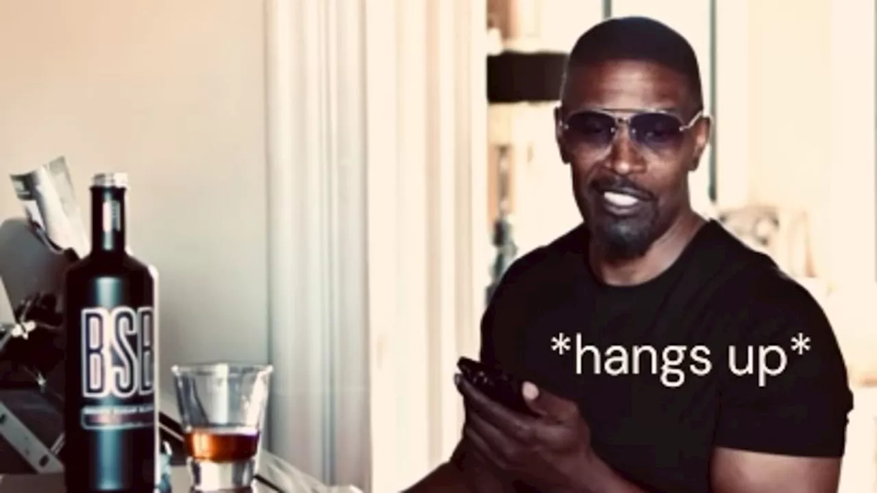 Jamie Foxx proves he is back to top health as he enjoys whisky