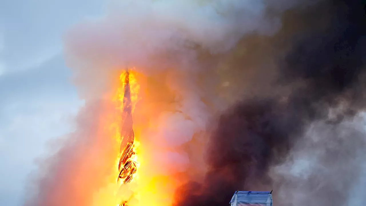 Copenhagen's stock exchange goes up in flames during renovations