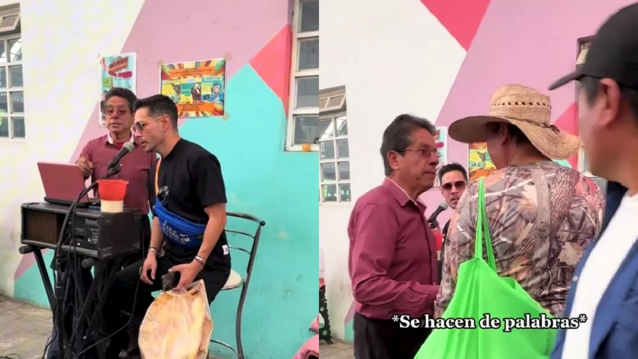 Juan Solo canta en el mercado y un señor se molesta por el volumen