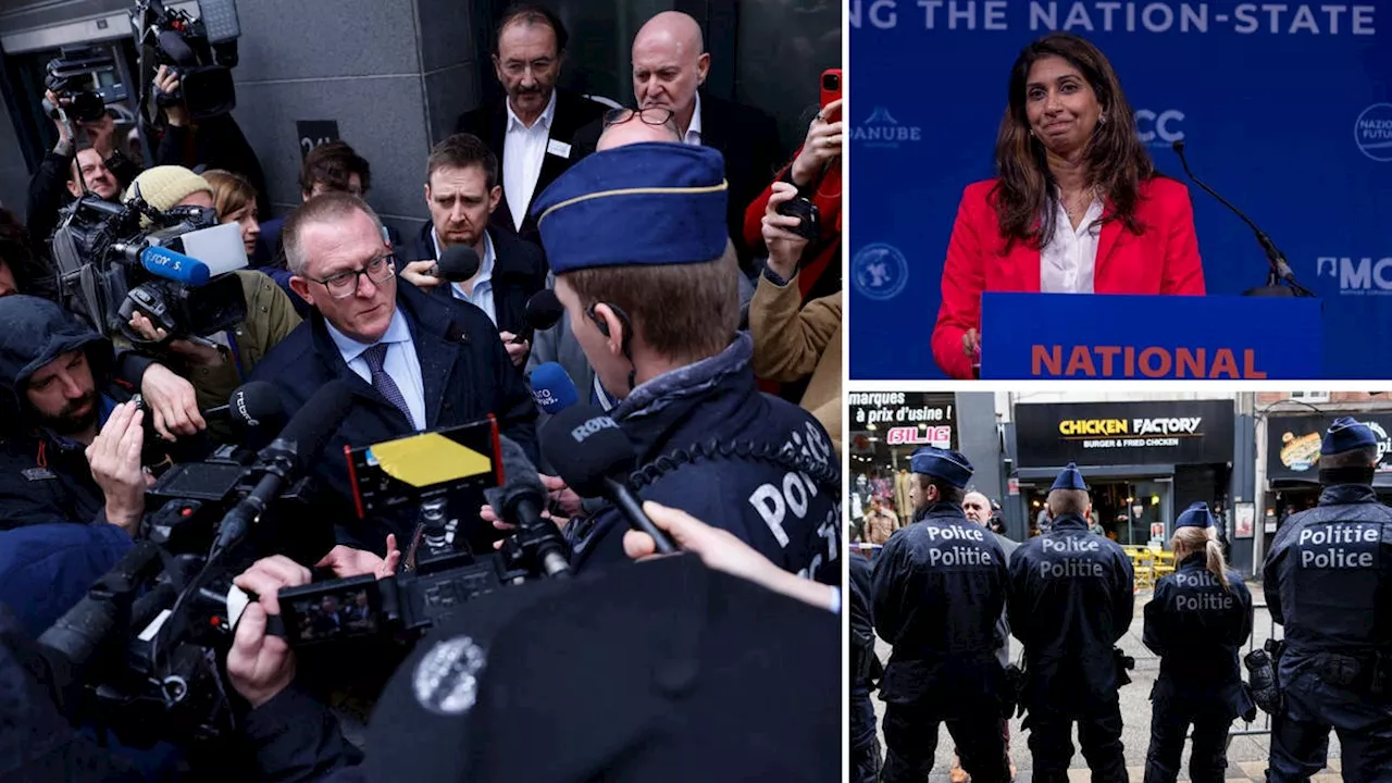 Chaos as authorities close down 'right-wing' conference with Farage and Braverman as speakers