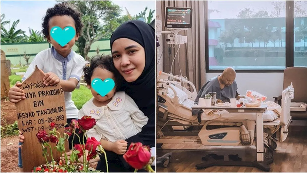 6 Potret Kenangan Istri Babe Cabita Temani Suami Sakit, Tegar Lebaran Bareng Anak