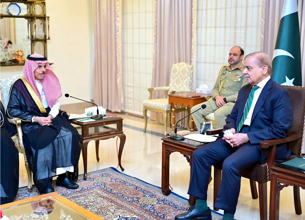 Prime Minister Muhammad Shehbaz Sharif meets the Saudi Foreign Minister