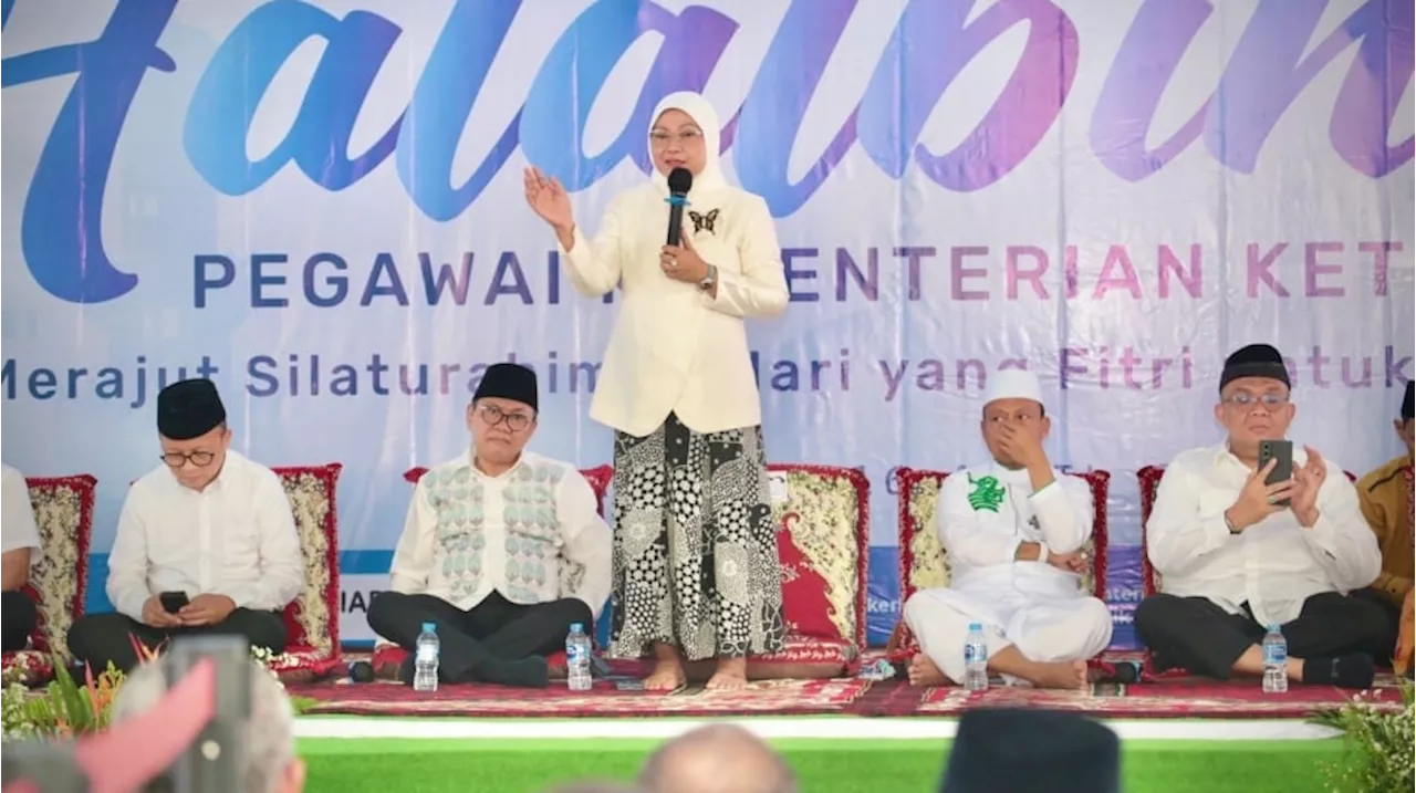 Dalam Halalbihalal Kemnaker, Ida Fauziyah Minta Pegawai Tingkatkan Etos Kerja dan Pelayanan Terbaik pada Masyarakat