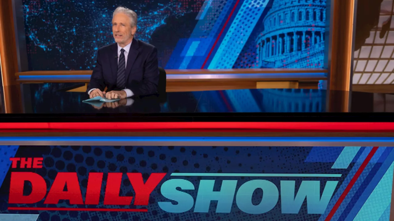 Jon Stewart returns to The Daily Show after a weekend of “AHHHHHHH”