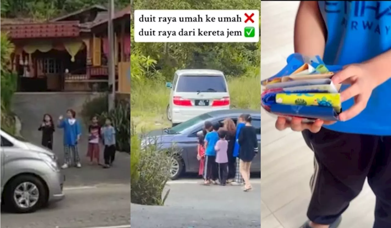 – Kanak-kanak Terima Duit Raya Dari Pengguna Jalan Raya Ketika Trafik Sesak