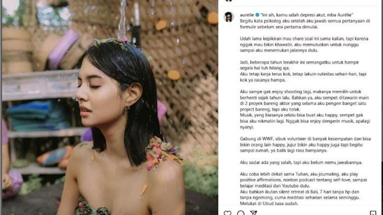 Depresi Akut Bikin Aurelie Moeremans Tak Lagi Enjoy Syuting dan Bermain Musik