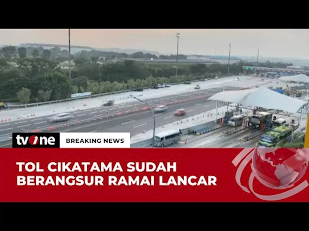 Kondisi Terkini Tol Cikatama Terpantau Ramai Lancar