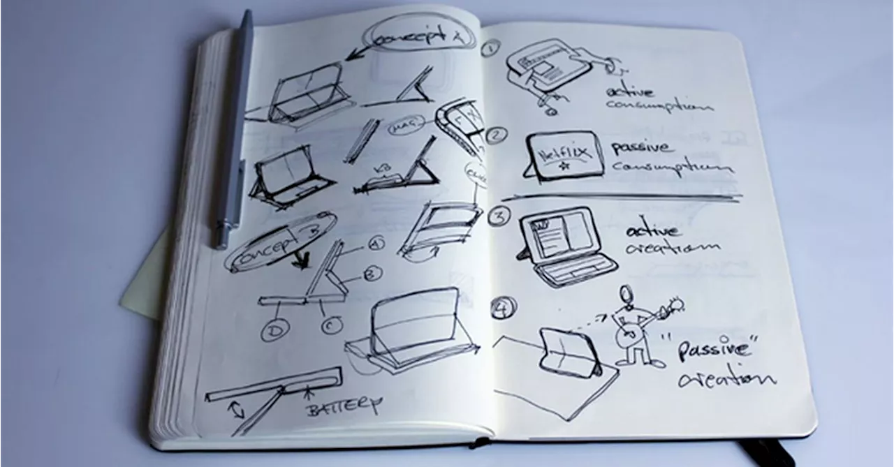 Microsoft’s Surface tablet started off life as this doodle in a sketchbook