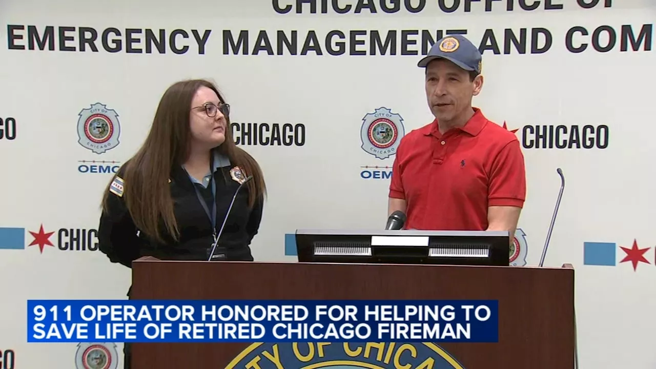 911 dispatcher honored for helping save life of retired Chicago firefighter: 'It was a blessing'