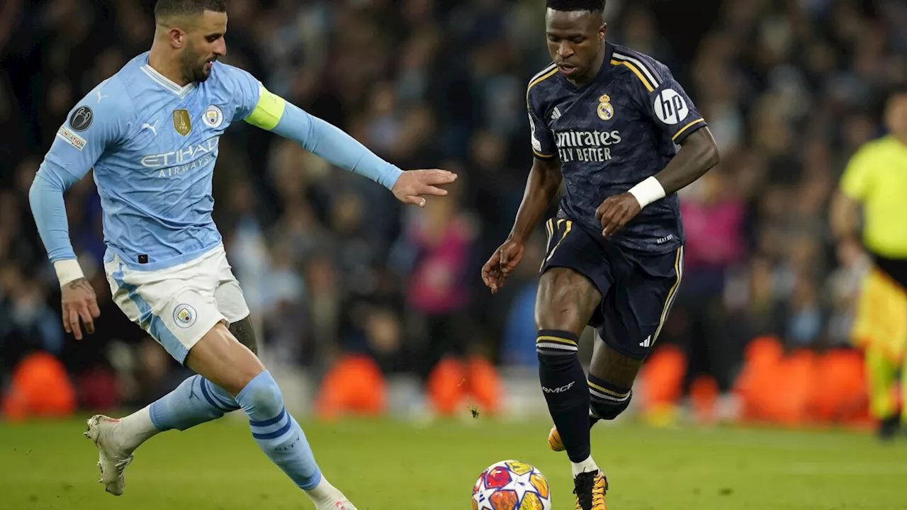 Vinícius Junior injured in Real Madrid's Champions League quarterfinals match against Man City