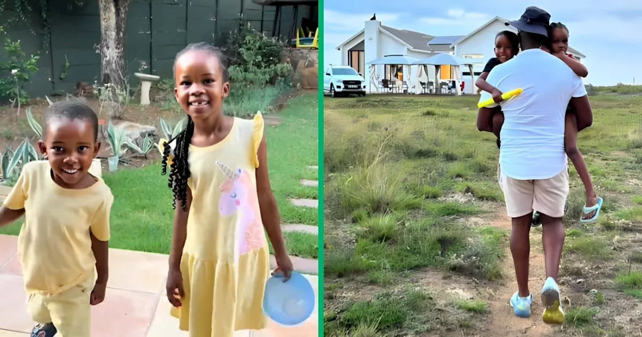 Dad Adorably Shows Love to His Kids in a Video, Mzansi Adores: “This Is Beautiful”