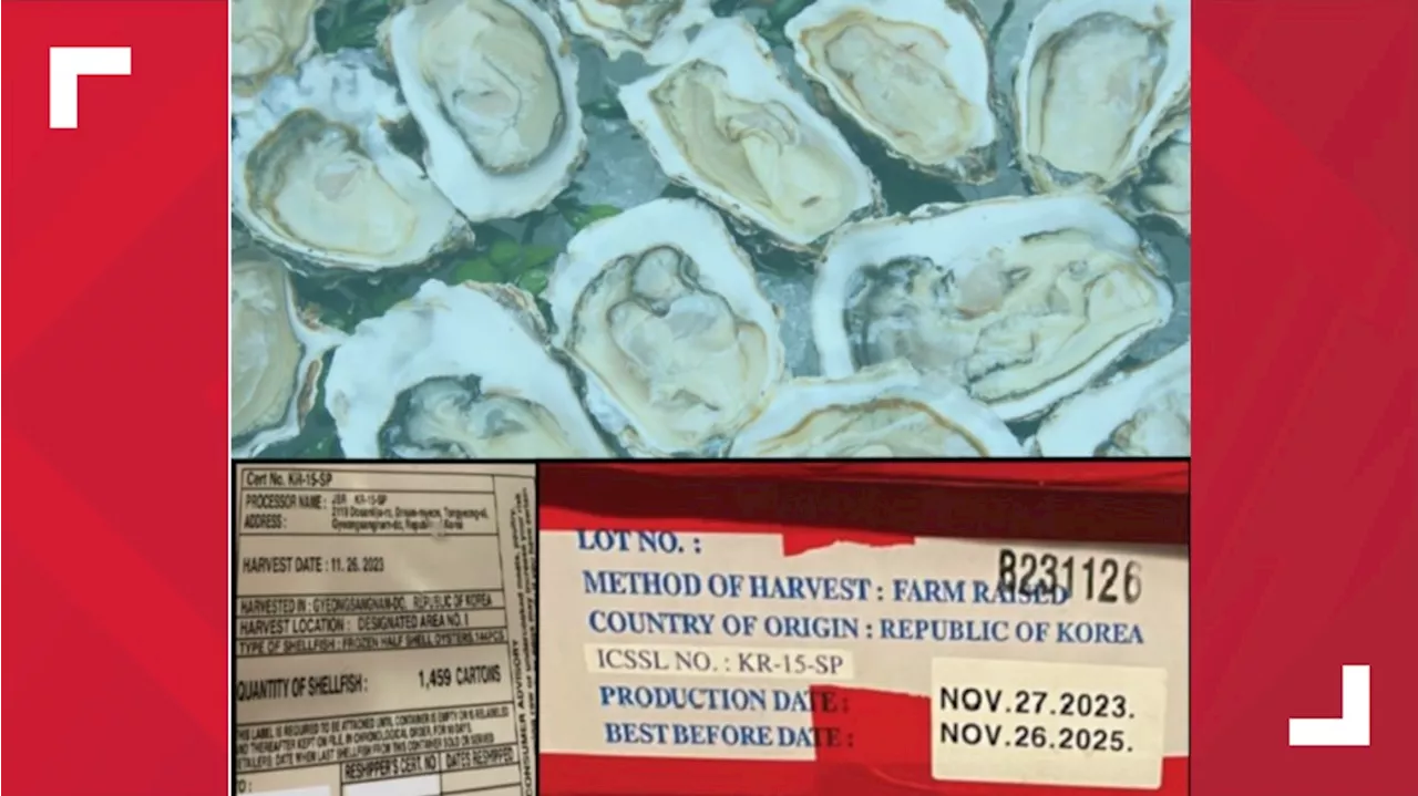 Norovirus cases linked to frozen Korean oysters at 100s Seafood Grill Buffet in Mission Valley