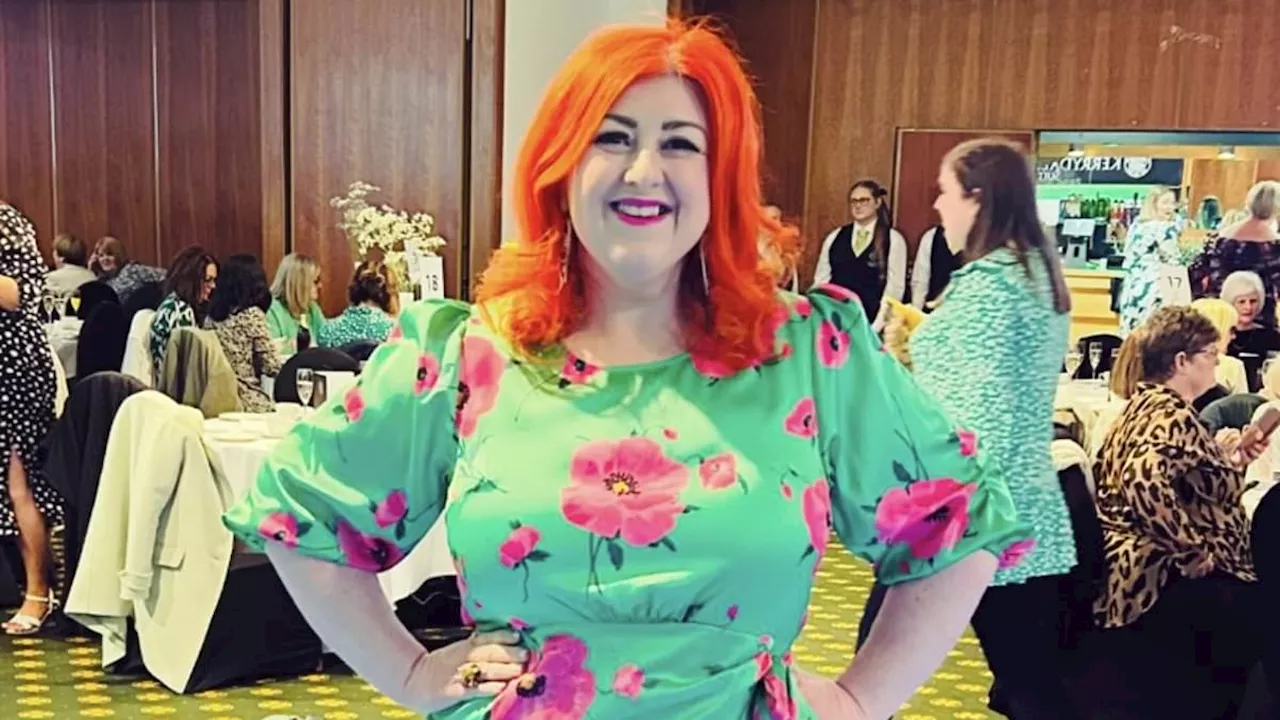 Pop Idol's Michelle McManus looks incredible in a stylish floral dress as she shows off impressive...