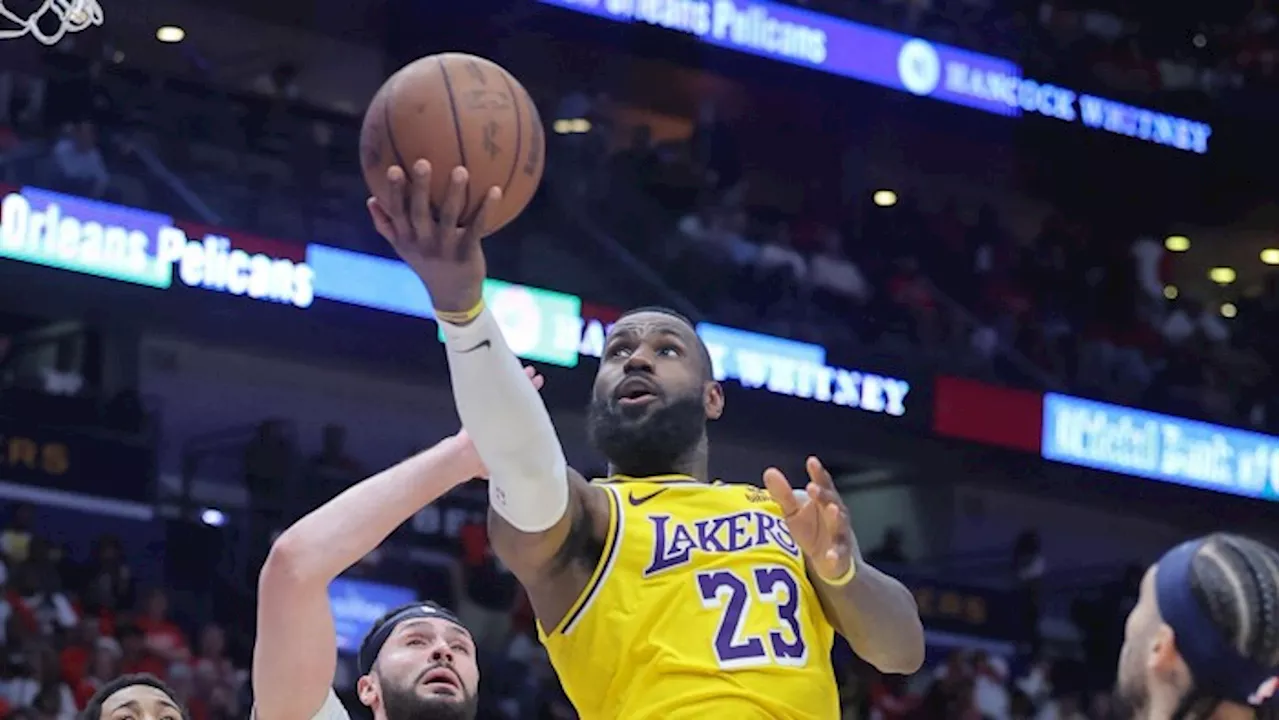 Basketballstjernen LeBron James dribler Lakers i NBA-slutspillet | Seneste sport