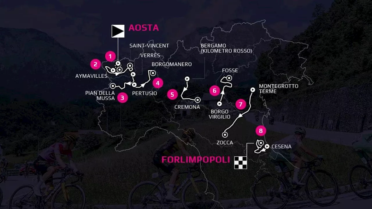 Giro d'Italia Next Gen 2024: da Aosta a Forlimpopoli in 8 giorni toccando sei regioni