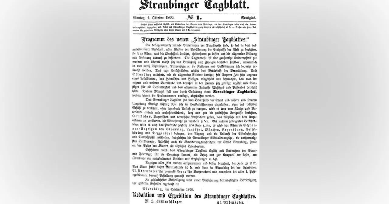 Wie Clemens Attenkofer dasStraubinger Tagblatt gründete