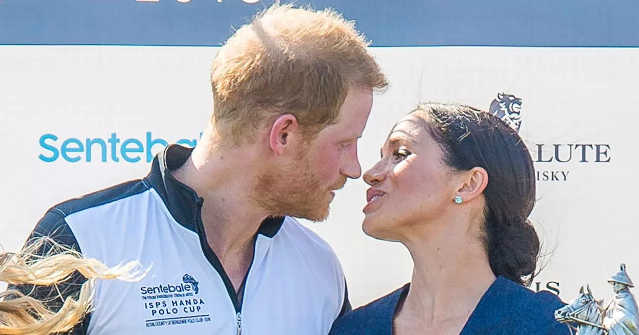 Prince Harry's reaction goes viral as Meghan kisses teammate after polo win