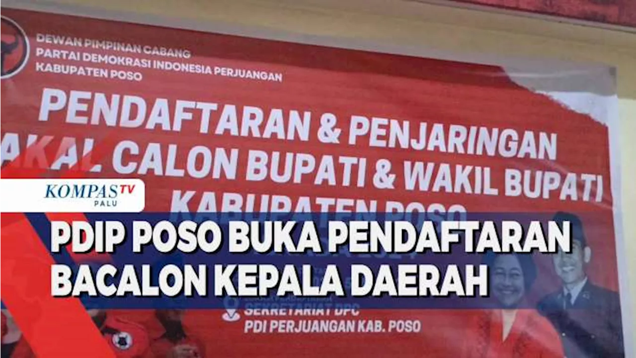 PDIP Poso Buka Pendaftaran Bacalon Kepala Daerah