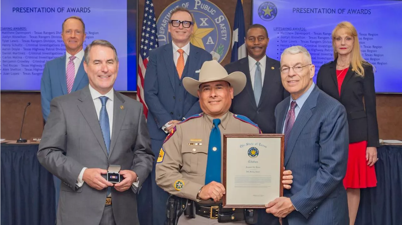 Austin DPS trooper receives award for saving driver's life after car crash