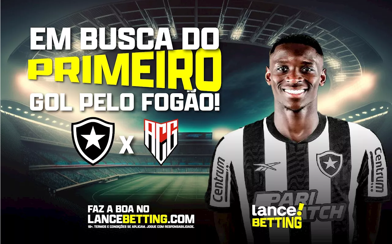 Em busca do gol! Aposte R$30 e fature R$130 se Luiz Henrique marcar sobre o Atlético-GO seu primeiro gol pelo Botafogo