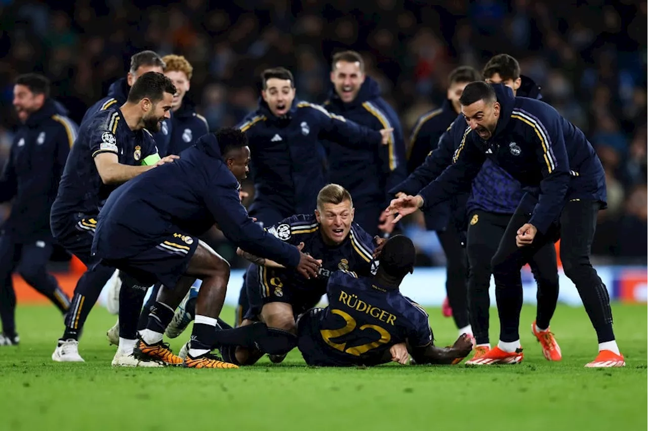 Em jogo épico, Real Madrid desbanca City nos pênaltis e está na semifinal da Champions League; veja os gols